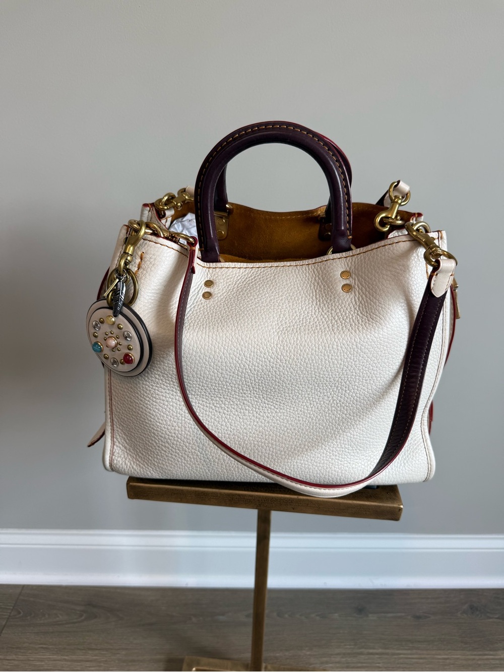 Coach Rogue 31 Cream Leather Satchel Handbag Brand New! - Picture 2 of 14